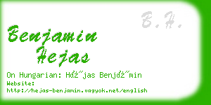 benjamin hejas business card